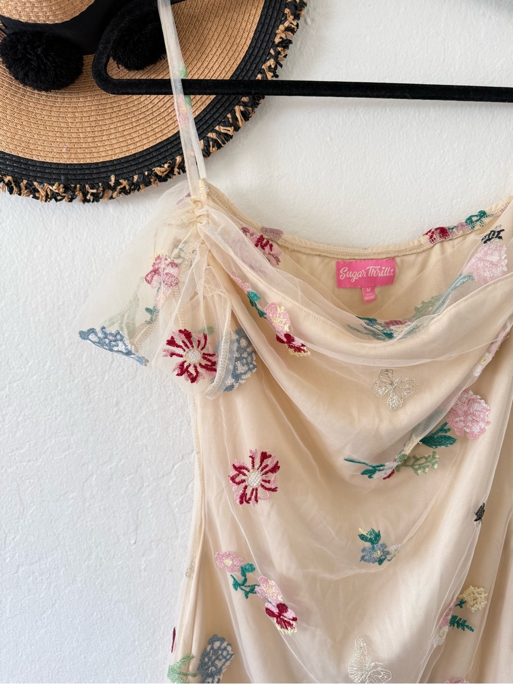 Dolls Kill Sugar Thrillz Feels Like Paradise Floral Mini Dress Size Medium - Picture 7 of 16